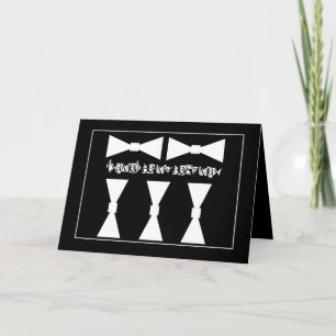 Invitation de mariage pour le témoin avec nœuds pa