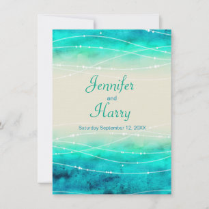 Invitation de mariage pour les mers étincelantes p