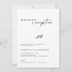 Invitation de mariage pour réception de fugue mini