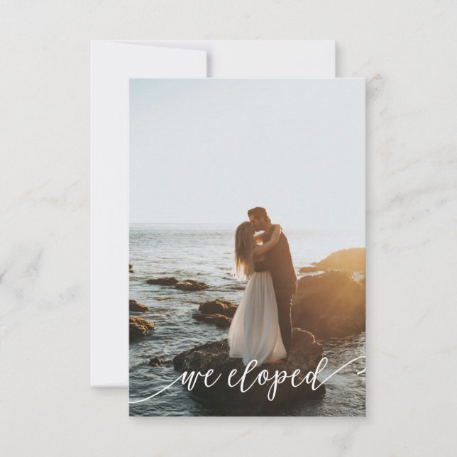 Invitation de mariage pour réception de fuite mode (Devant)