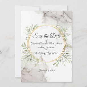 Invitation de mariage pour réserver la date