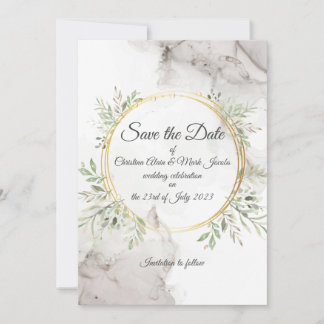 Invitation de mariage pour réserver la date
