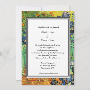 Invitation de mariage printemps, été. van Gogh