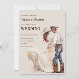 Invitation de mariage Ranch Western