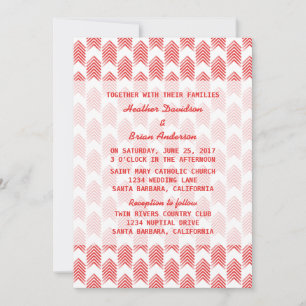 Invitation de mariage Red Tribal Arrows