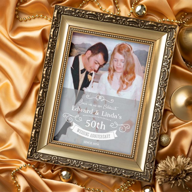 Invitation de mariage rétro pour n'importe quelle  (Créateur téléchargé)