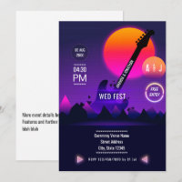 Invitation de mariage Rock and Roll
