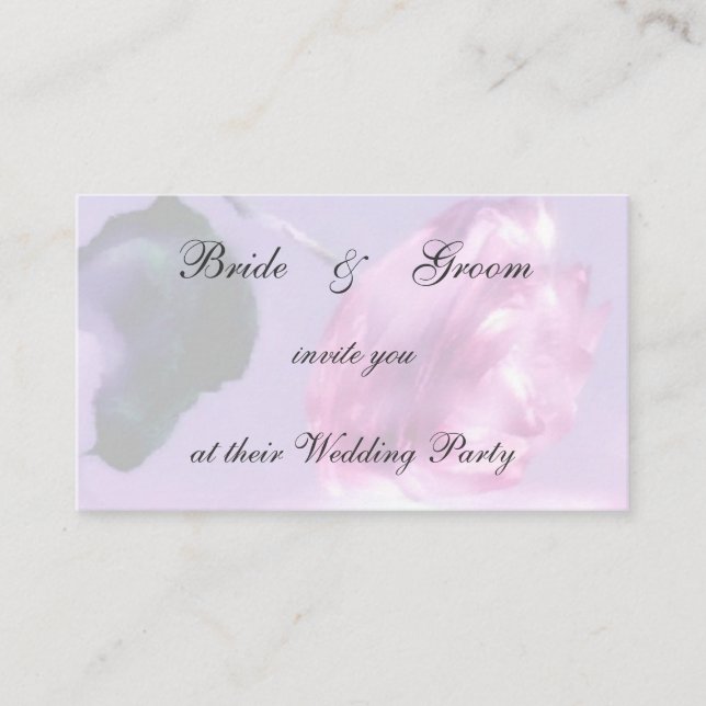 Invitation de mariage Rose (Devant)