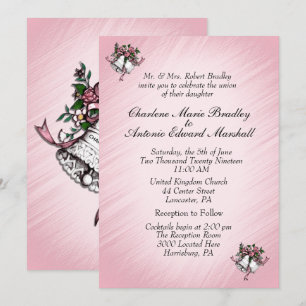 Invitation de Mariage rose Bells