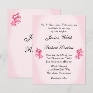 Invitation de Mariage rose Bells