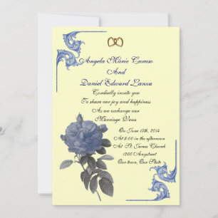 Invitation de mariage rose vintage shabby chic