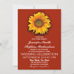 invitation de mariage rouge