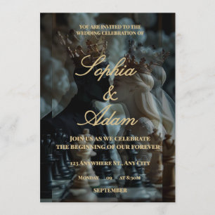 Invitation de mariage royale élégante