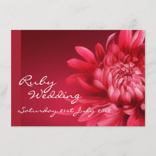 Invitation de mariage rubis 40 ans