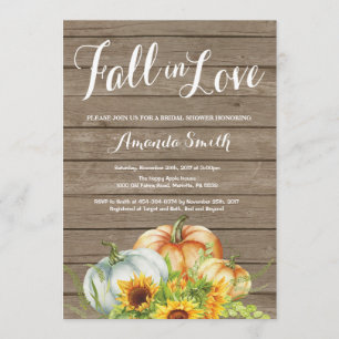 Invitation de mariage rustique d'automne