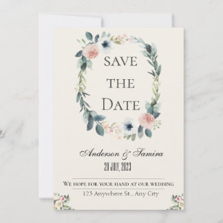 Invitation de mariage rustique élégant