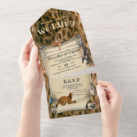 Invitation de mariage Safari Wildlife tout-en-un