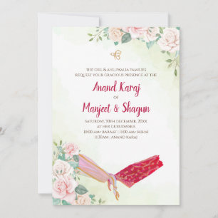 Invitation de mariage sikh et cartes Anand Karaj