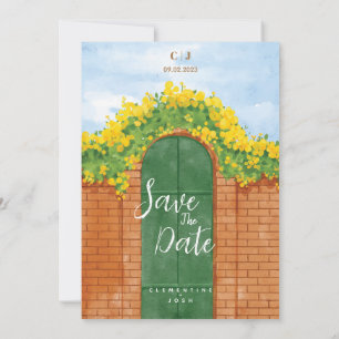 Invitation de mariage simple à l'aquarelle