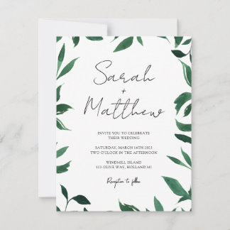 Invitation de mariage simple et élégant