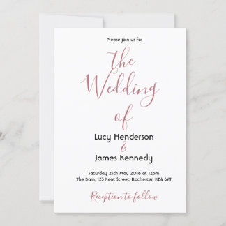 Invitation de mariage simple et élégante