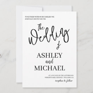 Invitation de mariage simple et élégante