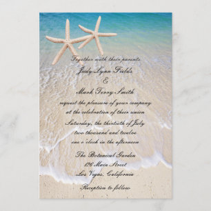 Invitation de mariage Starfish Beach
