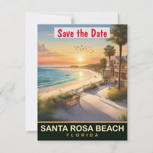 Invitation de mariage sur la plage de Santa Rosa B
