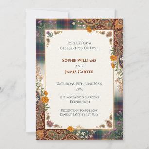 Invitation de mariage sur le patrimoine indien éco