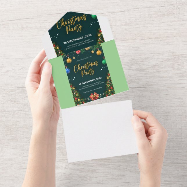 Invitation de mariage tout en un 2023, (Déchirure)