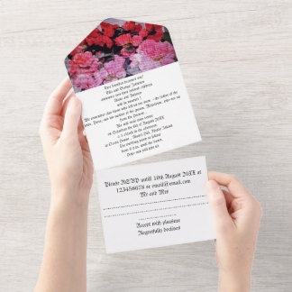 Invitation de mariage tout en un Azaleea Photo