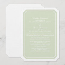 Invitation de mariage tout simple et élégant