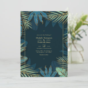 Invitation de mariage tropical