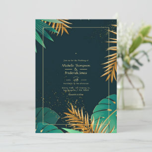 Invitation de mariage tropical