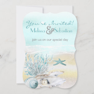 Invitation de mariage Turquoise Dream Shore Beach