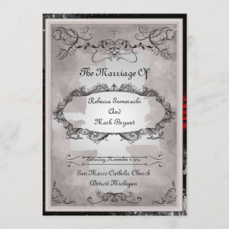 Invitation de mariage victorienne