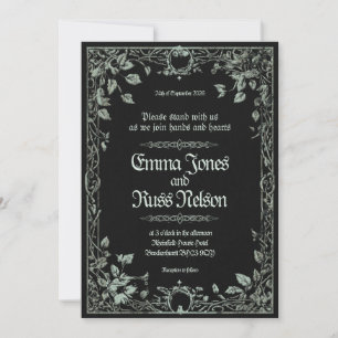 Invitation de mariage viking norrois sombre