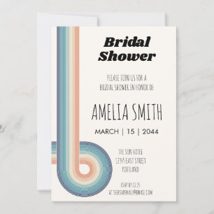 Invitation de mariage vintage rétro style années 7