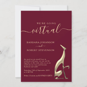 Invitation de mariage virtuelle Burgundy Zoom