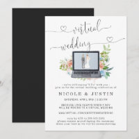 Invitation de mariage virtuelle | Ordinateur porta
