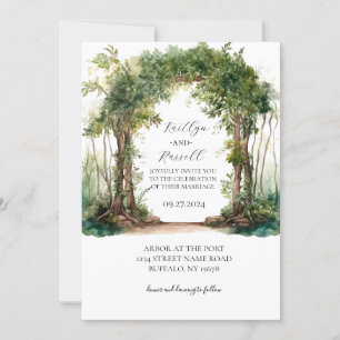 Invitation de mariage Whimsical Green
