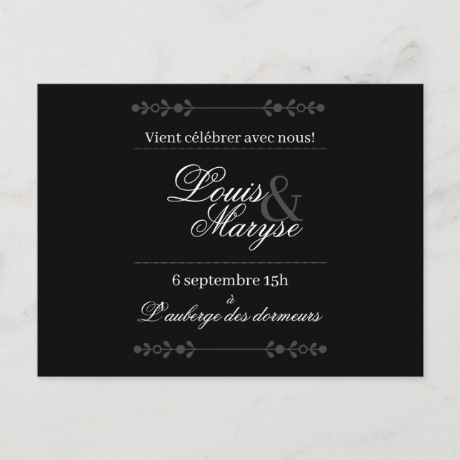 Invitation de mariages | Faire-part (Devant)