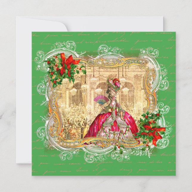 Invitation de Marie Antoinette Christmas Versaille (Devant)