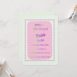 Invitation de mariée à être moderne holographique