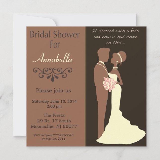 Invitation De Mariée Et De Fille À La Douche (Devant)