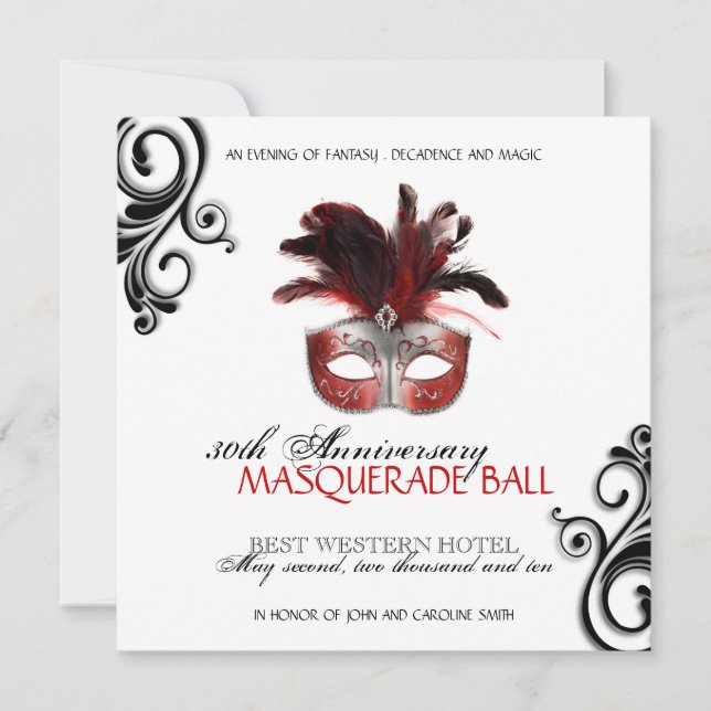 Invitation de mascarade (Devant)