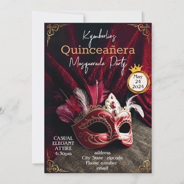 Invitation de Mascarade (Devant)