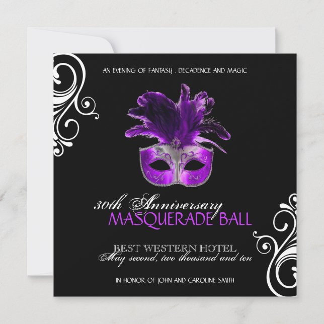 Invitation de mascarade de Halloween (Devant)