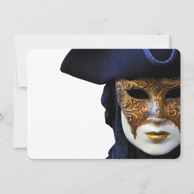 Invitation de masque de théâtre de carnaval de (Devant)