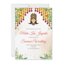 Invitation de Mata ki Chowki & Invitations de Mata